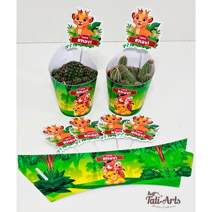 Rótulos para Mini Suculentas REI LEÃO | Tema da sua festa | Lembrancinha Personalizada
