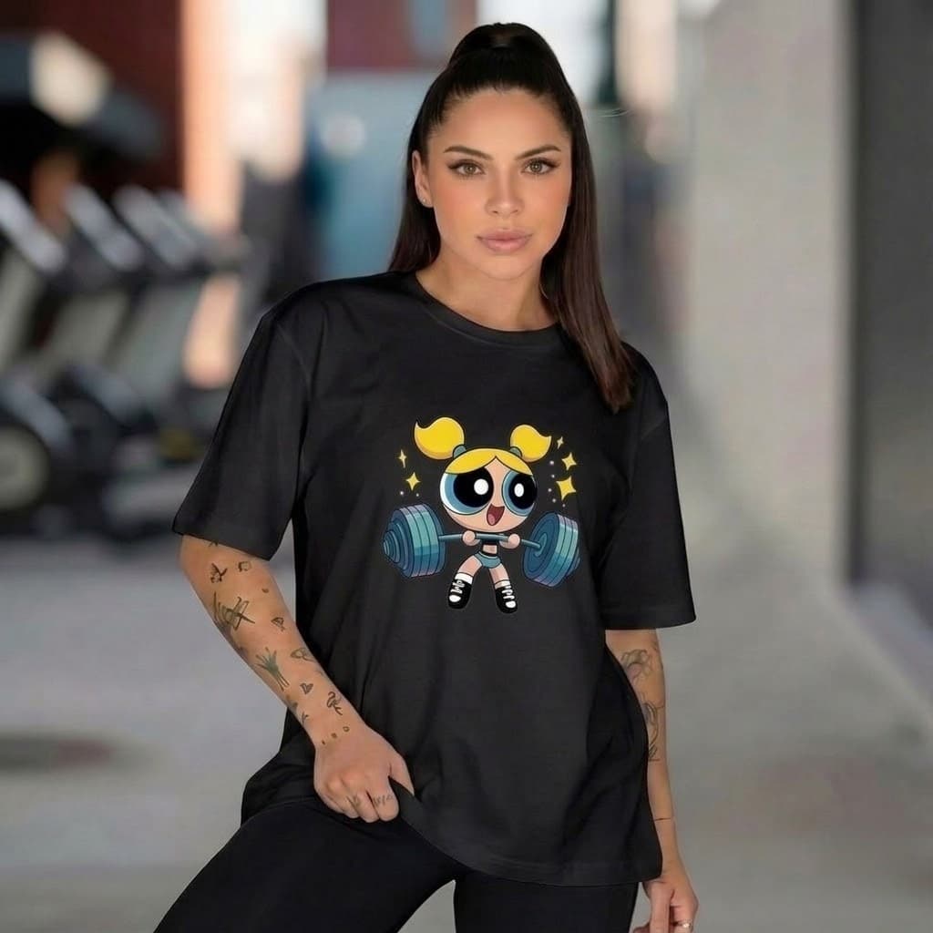 Camiseta Camisa Oversized Academia Musculação Treino Lindinha 100% Algodão Promoção Unissex