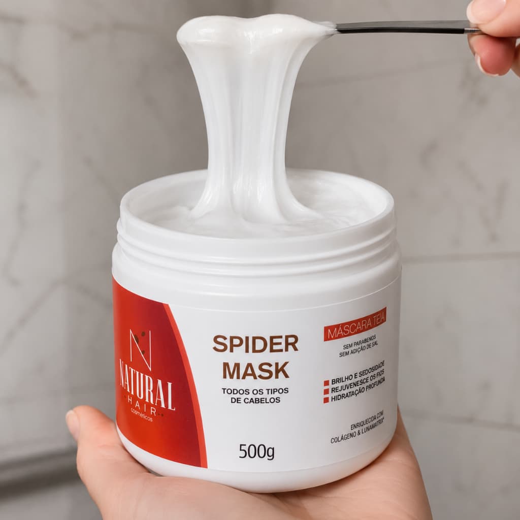 Máscara Capilar Teia 500g Hidratação Profunda Anti Frizz Brilho Maciez Tratamento Capilar Natural Hair