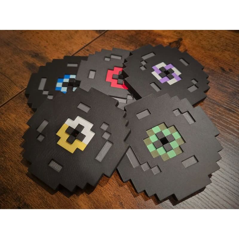 Porta Copo Minecraft Disco de Vinil Música Pack 2 4 ou 6 Unidades Impressão 3D