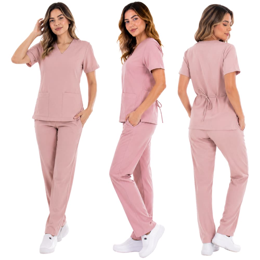 Pijama Cirúrgico Scrub Médico Veterinário Dentista Leve Confortável Conjunto Blusa e Calça Com Cordão