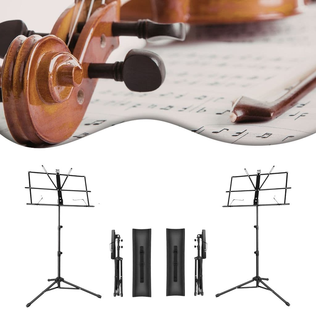Kit Com 2 Suportes De Partitura Letra De Musica Orquestra Marca Gonzaga