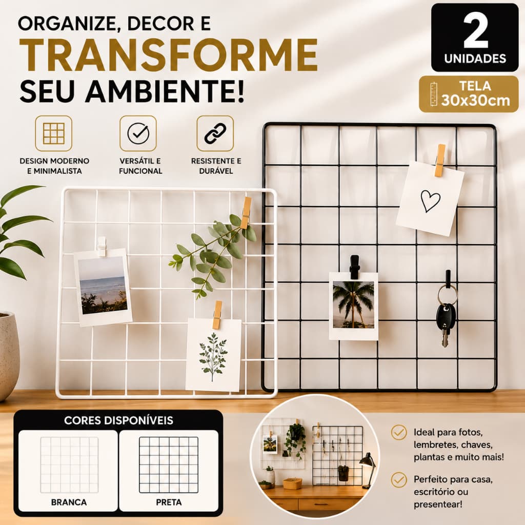 Tela Aramada 30x30 - 2 Unidades