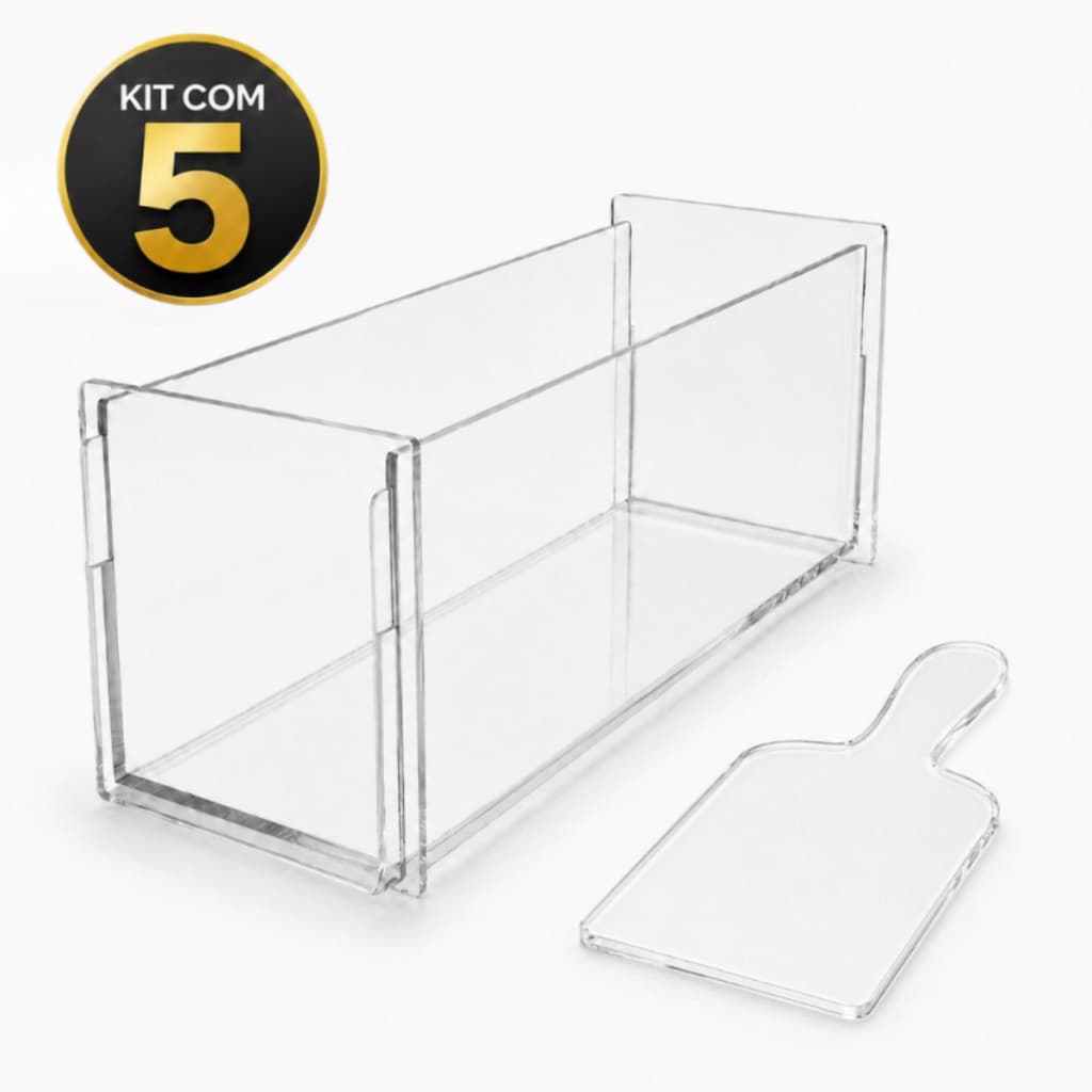Kit 5 Forma Slice Cake Acrílico 30x10x10 Bolo Fatia Perfeita Formas De Bolos