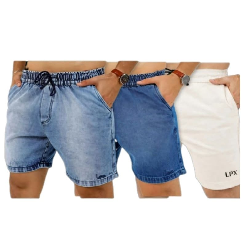kit com 3 shorts mauricinho.