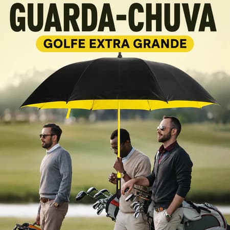 Guarda‑chuva de Grande Porte Reforçado em Fibra de Vidro, Resistente e Durável, Protege Contra Sol e Chuva