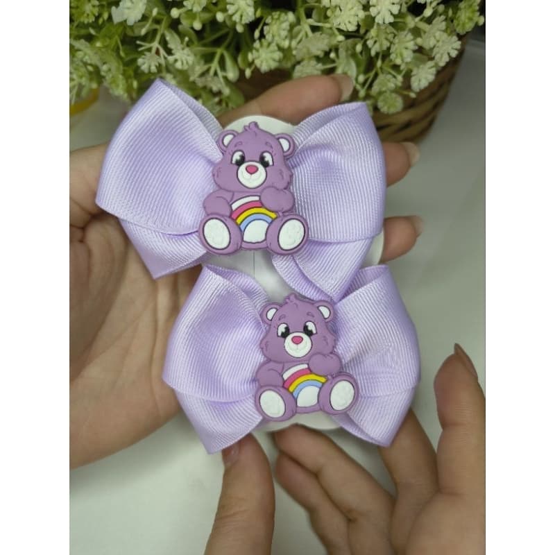 KIT 2 UNIDADES LAÇO INFANTIL URSINHOS CARINHOSOS LILÁS