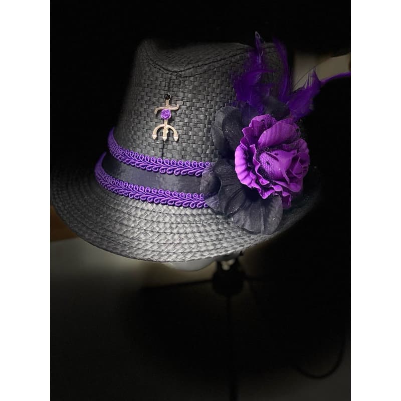 Chapéu pombagira preto e roxo, Maria mulambo, Quitéria , umbanda candomblé  quimbanda