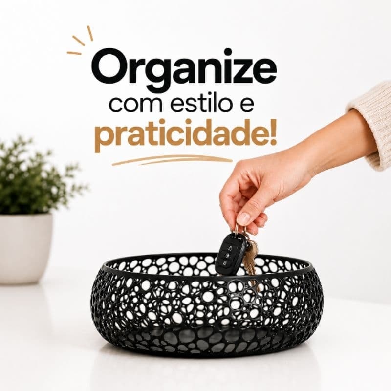 Cesto Organizador Multiuso/Decorativo , porta chaves, e Para Maquiagem Perfumes Decoração Quarto