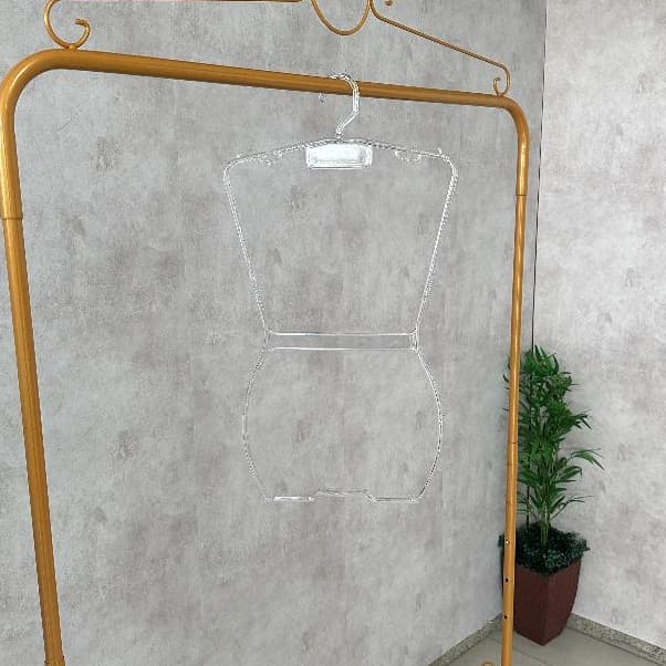 Kit 50 Cabide Silhueta Collant Acrílico Cristal Adulto