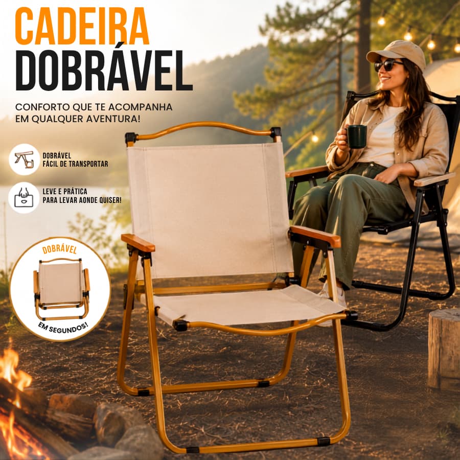Cadeira Portátil Dobrável Baixa para Camping Praia Pesca Varanda com Estrutura Metálica Reforçada