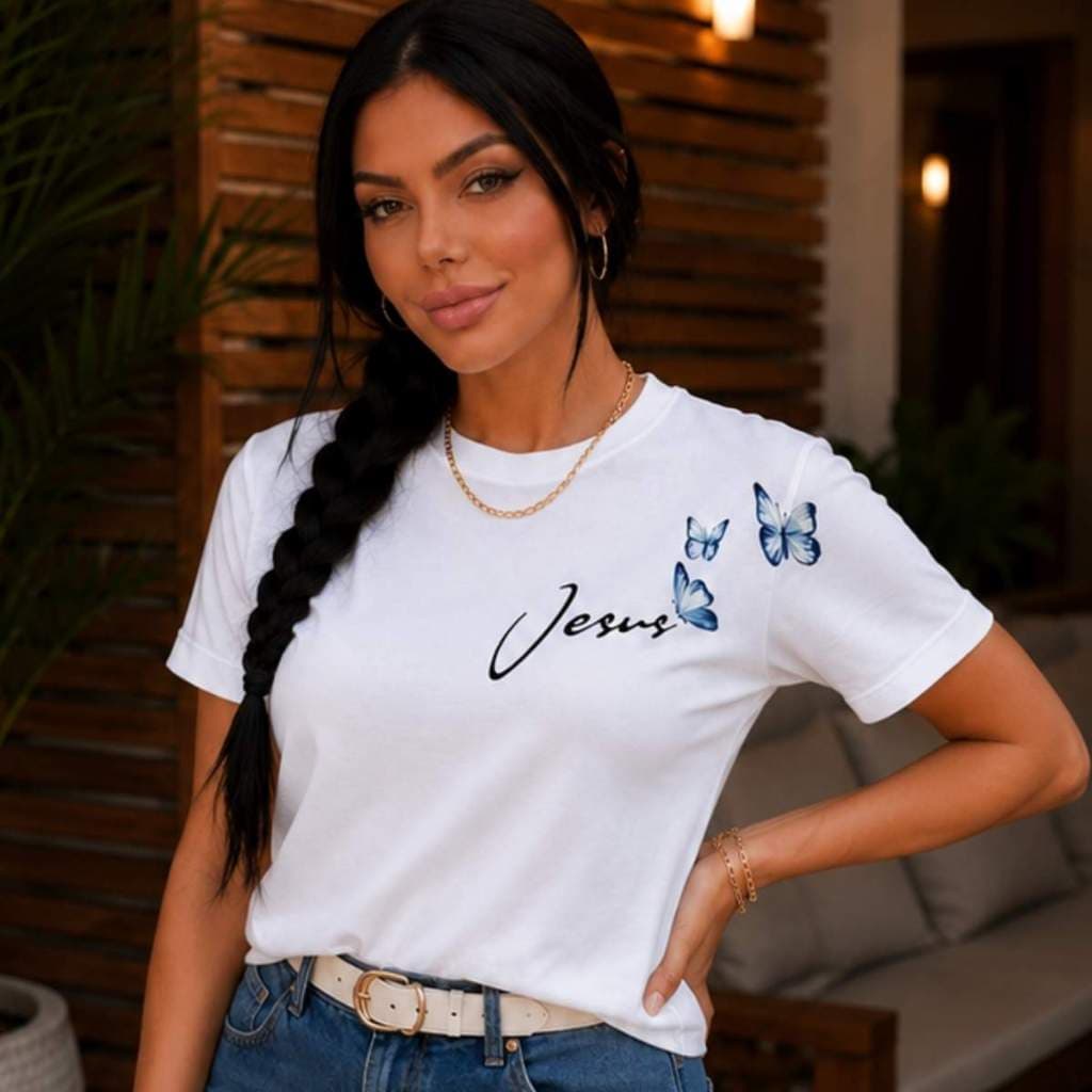 Camisa Feminina Estampada Brasil e Frases Algodão Blusa Premium Gola Redonda Manga Curta Blusinhas Tshirt Várias Cores