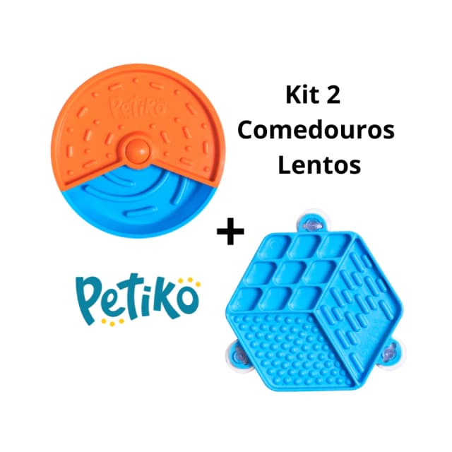 Kit Coma Devagar – Gira Gira + Lambe Lambe – Para Cães e Gatos | comedouro interativo, enriquecimento ambiental – Petiko