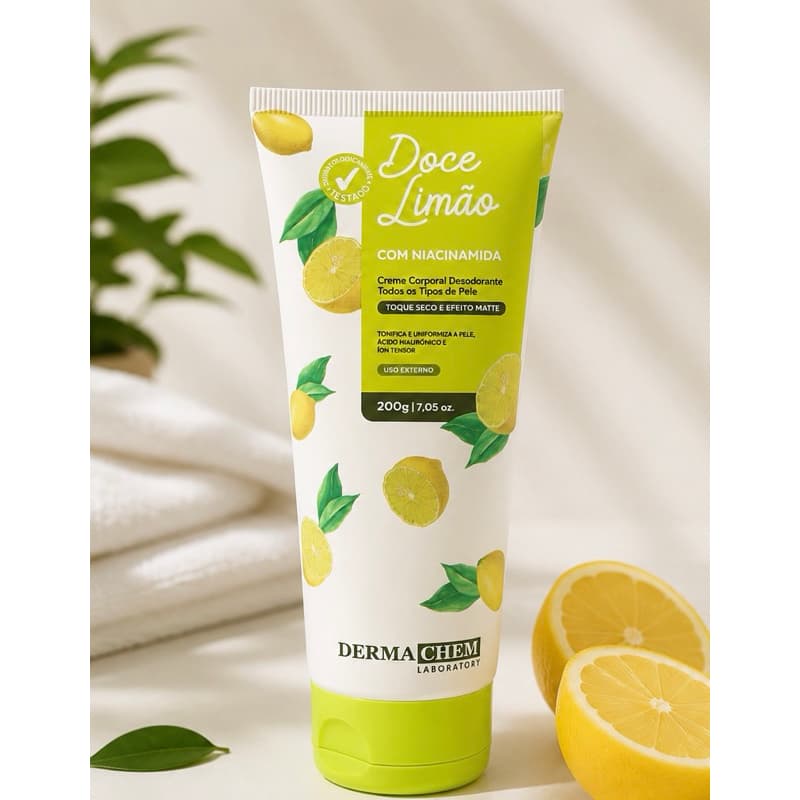 Creme Corporal Doce Limão com Niacinamida – Dermachem 200g
