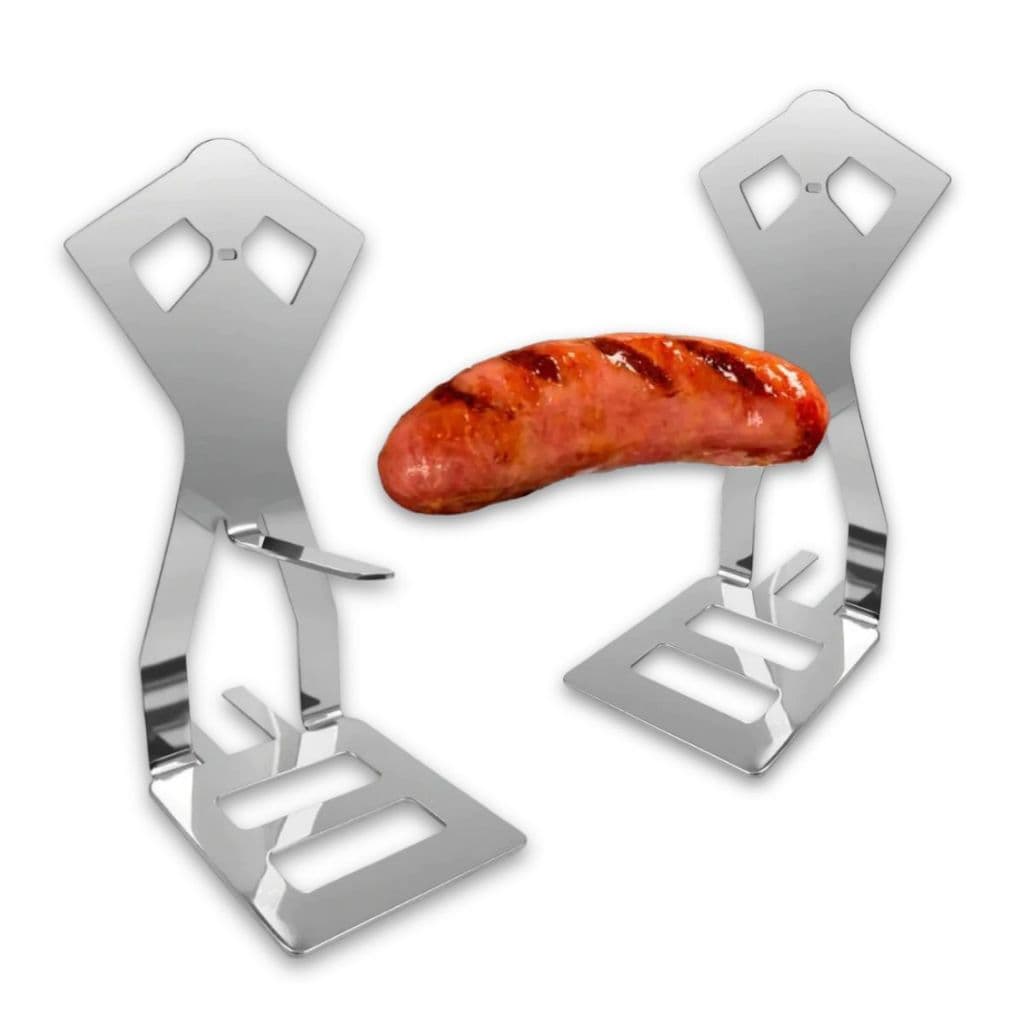 Espetinho Engraçado Divertido Queijo Qualho Linguiça Pão De Alho Churrasco