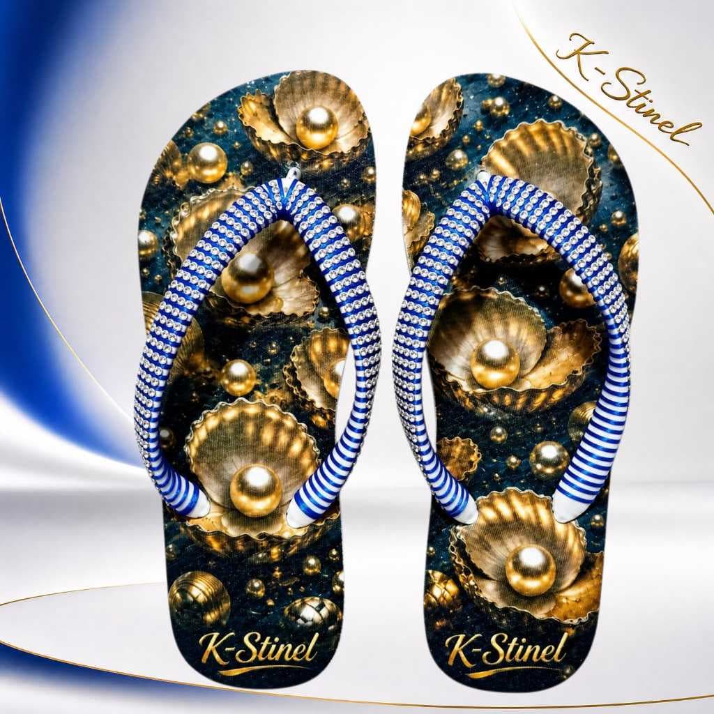 Chinelo mar de pérolas / Chinelo feminino / Chinelo casual / Chinelo macio / Chinelo confortável / Chinelo aconchegante