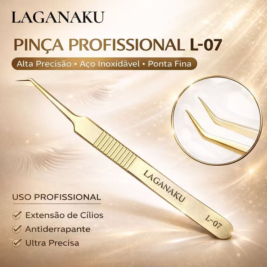 Pinça De Extensão De Cílios LAGANAKU Alto Qualidade
