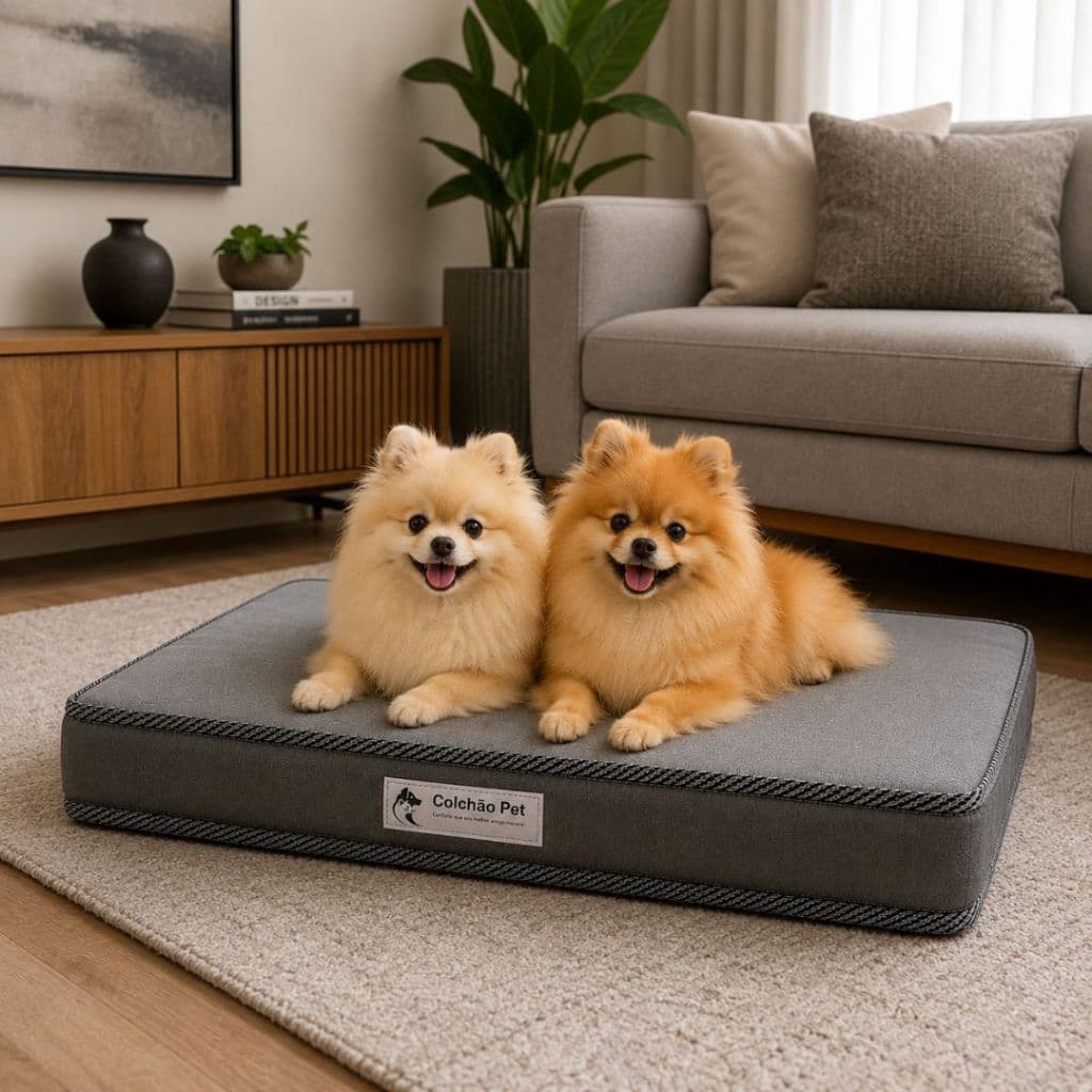Colchonete Premium p/ Cachorro Impermeável Cama Pet Confortável Espuma D18 Lavável para Cães e Gatos