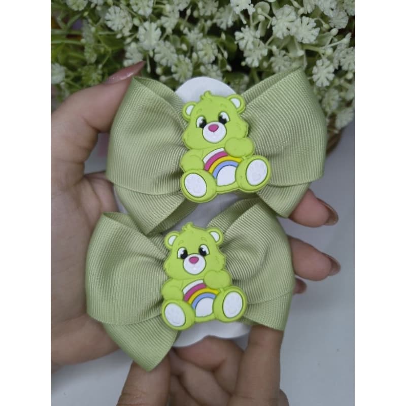 KIT 2 UNIDADES LAÇO INFANTIL URSINHOS CARINHOSOS VERDE