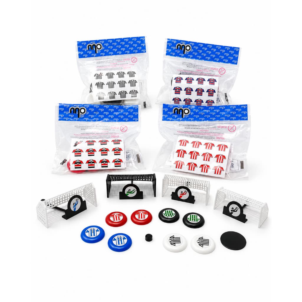 Kit 4 Jogos de Futebol de Botão Completo (traves, goleiro, bolas e Jogadores) Brinquedo Lembrancinha  de Festa