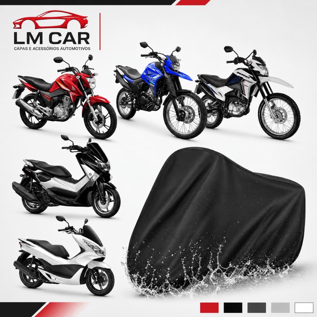 Capa para Moto Impermeável Honda CG 160 Proteção contra Sol, Chuva, Poeira e Riscos