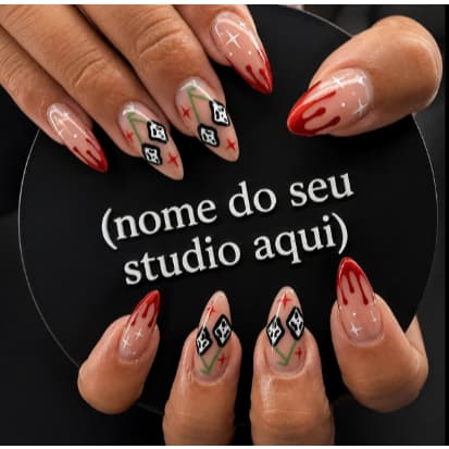 Suporte para Fotos de Unhas Personalizado com nome