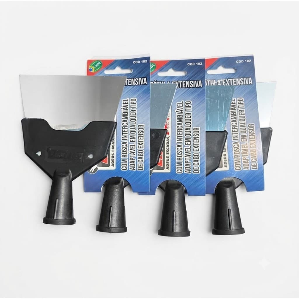 4 Espatulas Aço inox Adaptavel em cabo extensor