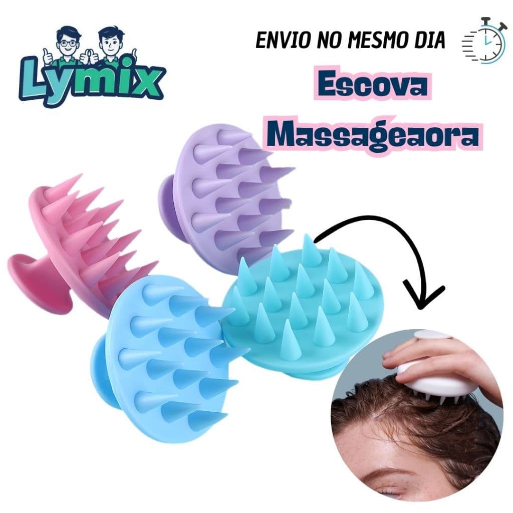 Escovas  Massageadora capilar Premium - dentes flexíveis