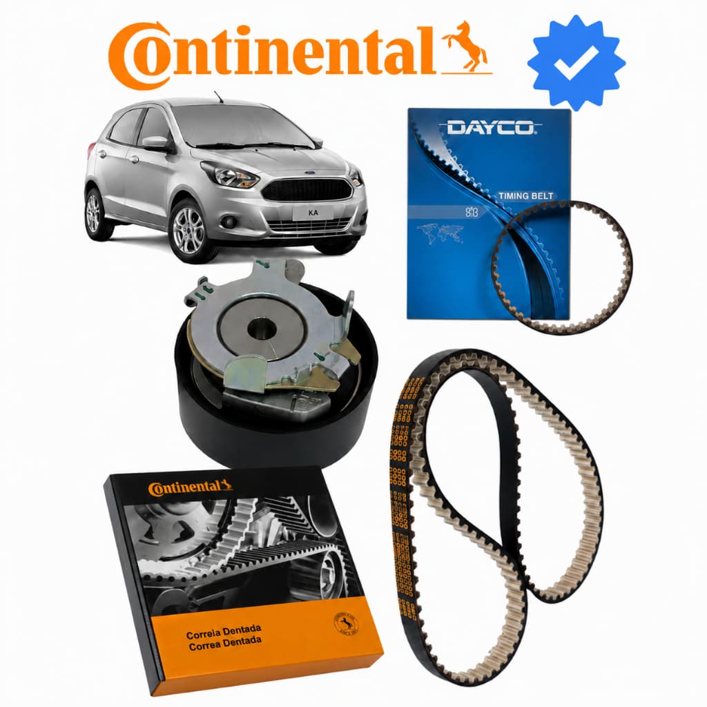 Kit Correia Dentada Completa + Correia Bomba Oleo Ford Ka 1.0 3cc 3 Cilindros 2014 ate 2022 Original