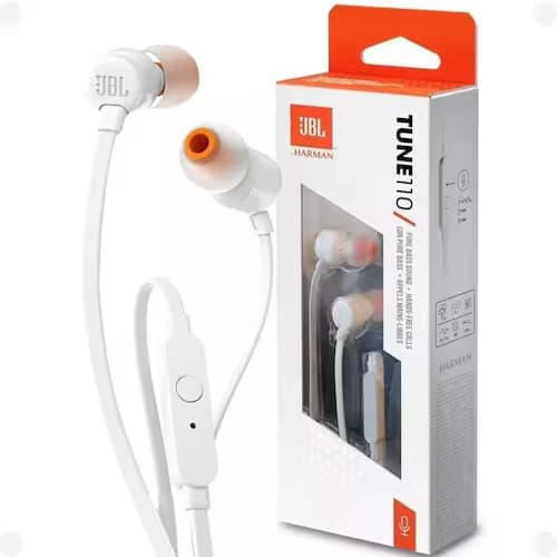 Fone De Ouvido JBL Tune 110 Intra Auricular P2 Com Microfone Original