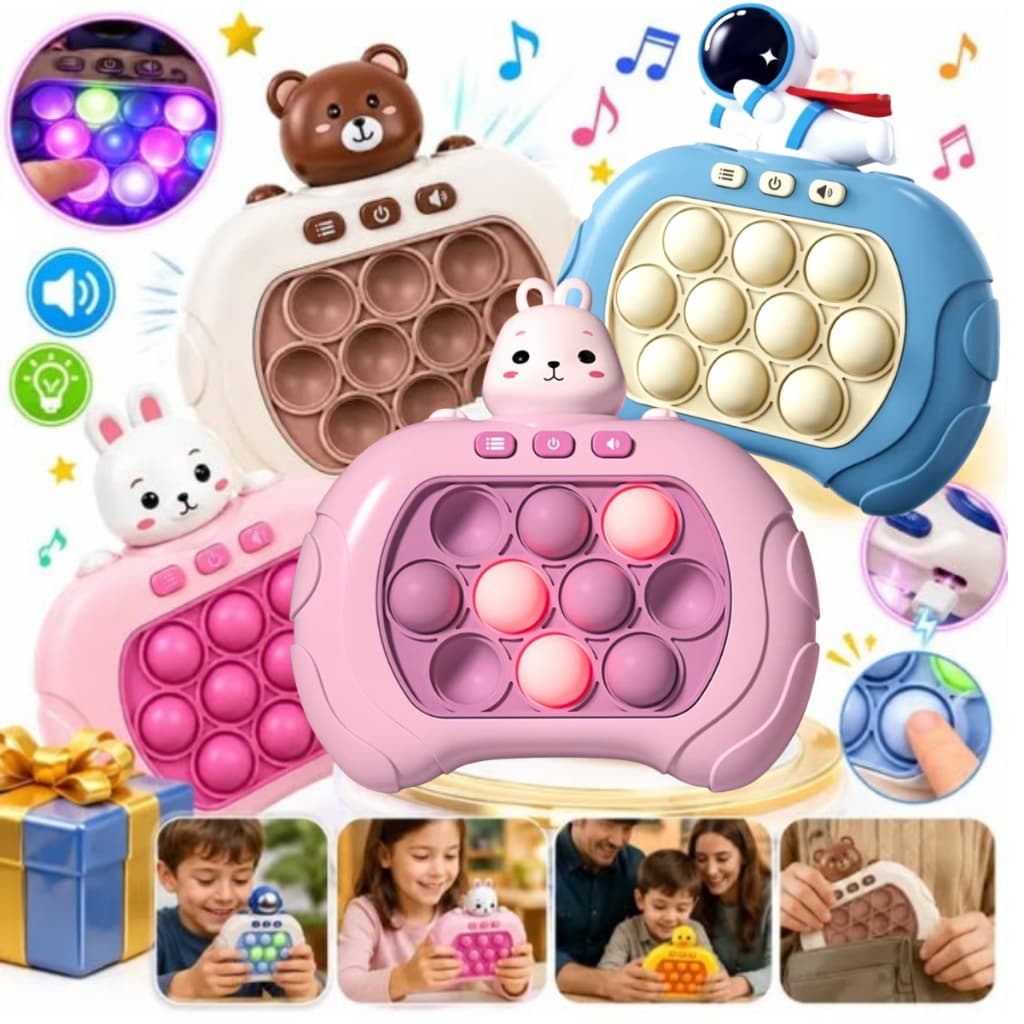 Pop It Eletrônico Fast Push Brinquedo Anti Stress Mini Game Educativo Sensorial com Pilhas