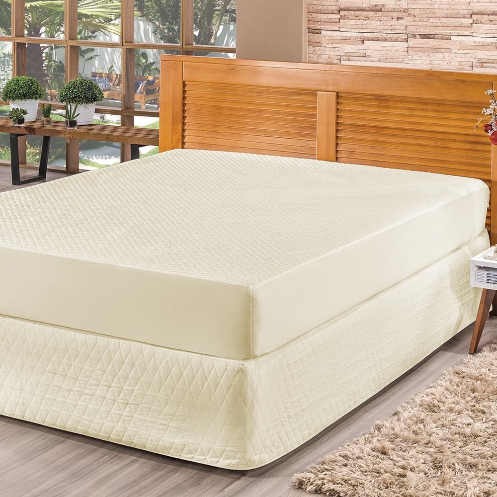Protetor de Colchão Impermeável Matelado Casal Queen King Super King com Elástico Premium