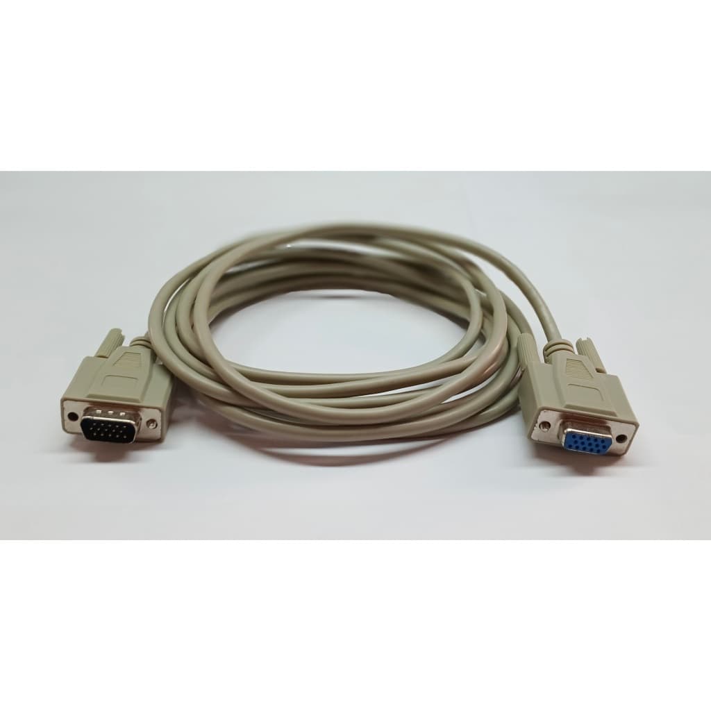 Cabo Extensor VGA 15 Pinos x 15 Pinos Macho-Femea 3 m - Bege - Sem Filtro