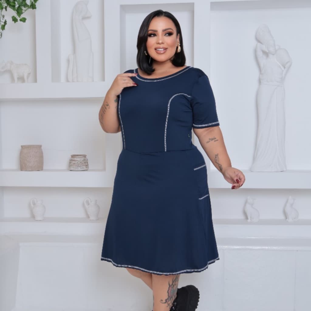 Macacão Vestido Fitness Moda Evangélica Vestido Plus Size Tapa Bumbum Com bolso Modesta