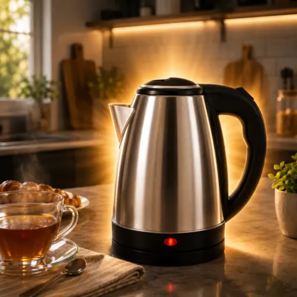 Chaleira Elétrica Inox 1.8L Desliga Automático Café e Chá 1500W
