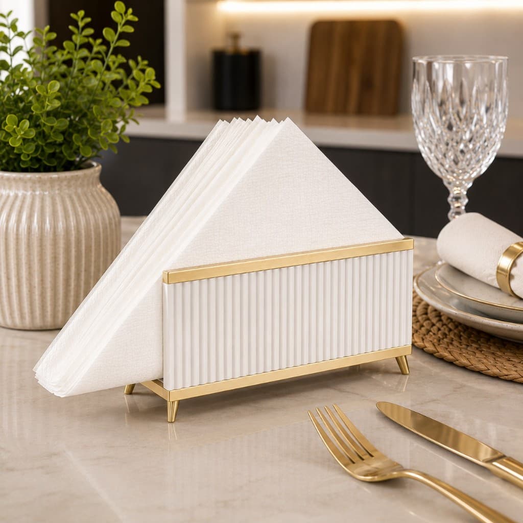 Porta Guardanapo Decorativo Suporte para Guardanapo Organizador Mesa Posta Elegante
