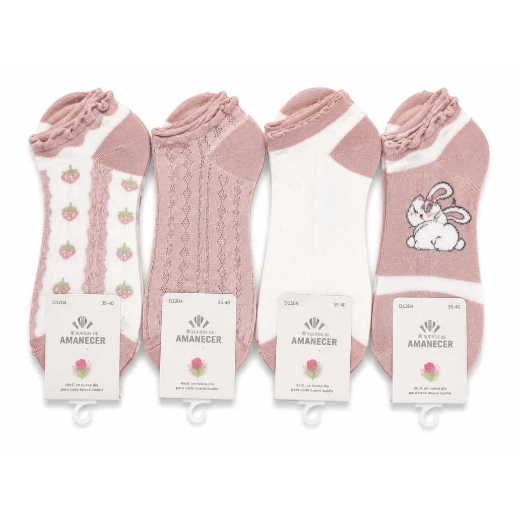 kit de 12 pares de meias soquete com estampas fofas tamanho 35 ao 40