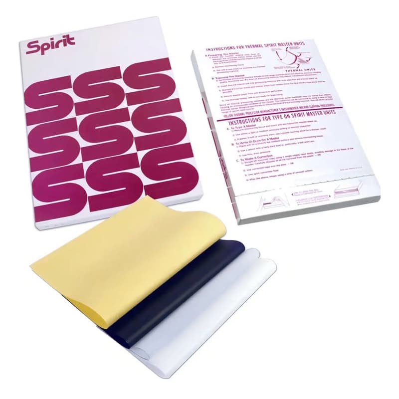 50 Folhas Papel Térmico Spirit - Transferência Precisa para Tatuagens, Compatível com Impressoras Térmicas