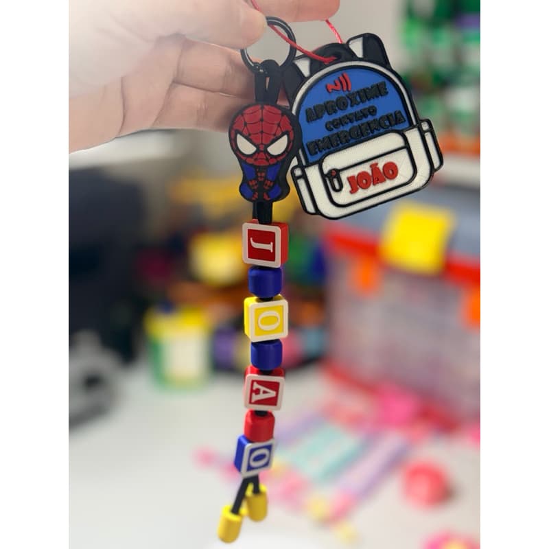 CHAVEIRO TAG NFC COM NOME PERSONALIZADO KIT ESCOLAR IDENTIFICAÇÃO MOCHILA DE ESCOLA