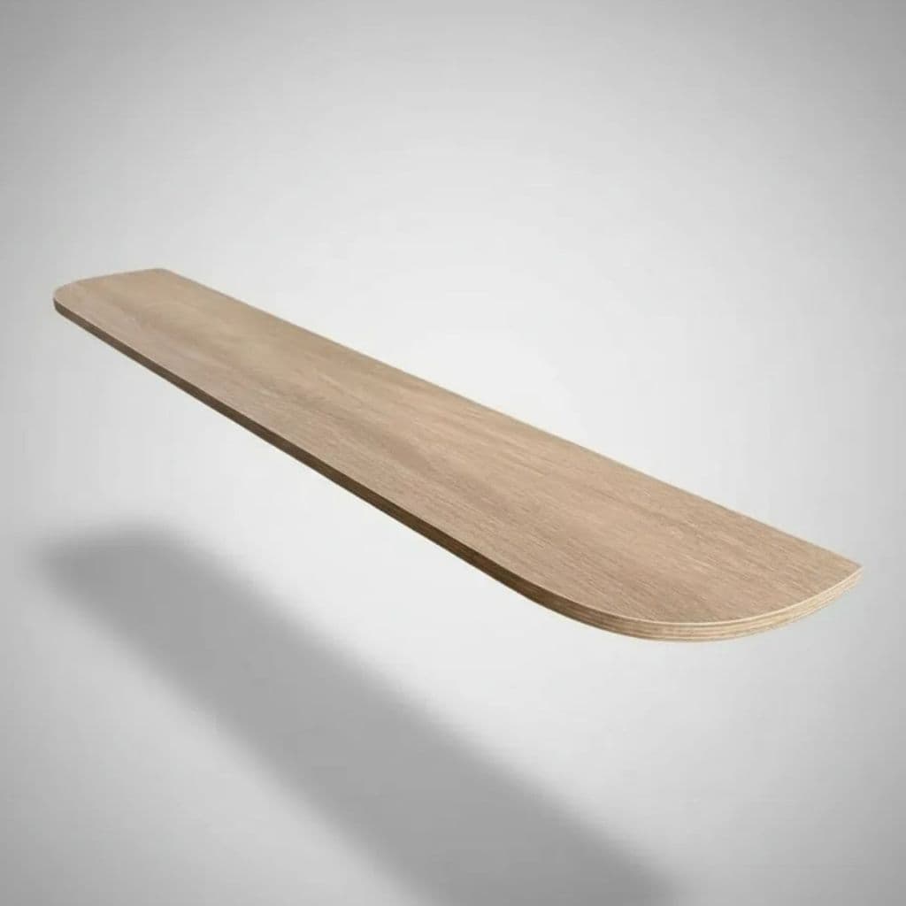 Prateleira Parede MDF 18mm 20x120 Carvalho Itapuã Suporte Invisível Reta Cantos Arredondados