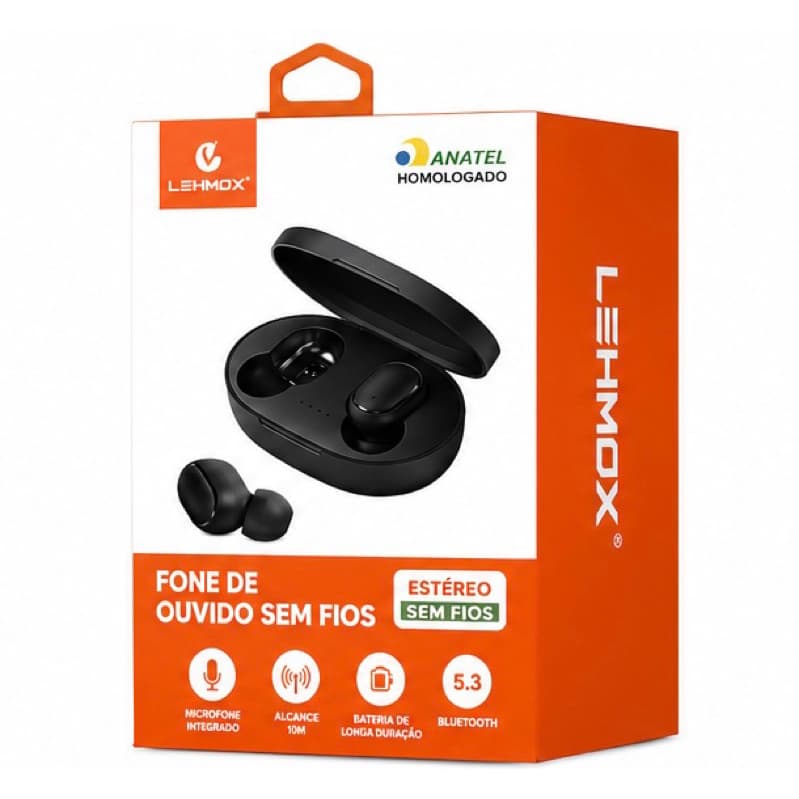 M10 Fone de Ouvido Bluetooth 5.1 Sem Fio TWS Touch Redução de Ruído à Prova d'Água