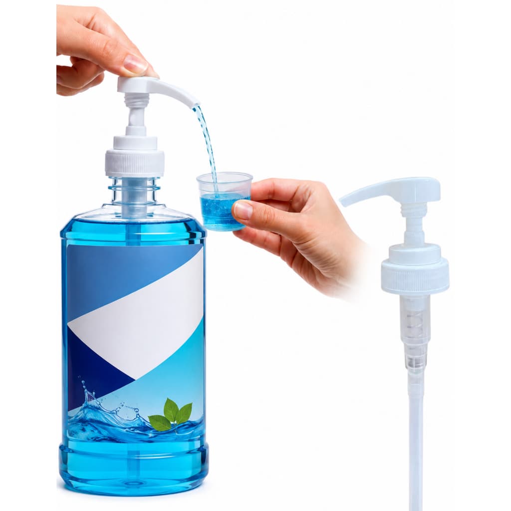 Dispenser Válvulas Pump Dosadora para Frasco Enxaguante Bucal 1000ml 1500ml - Higiene Bucal