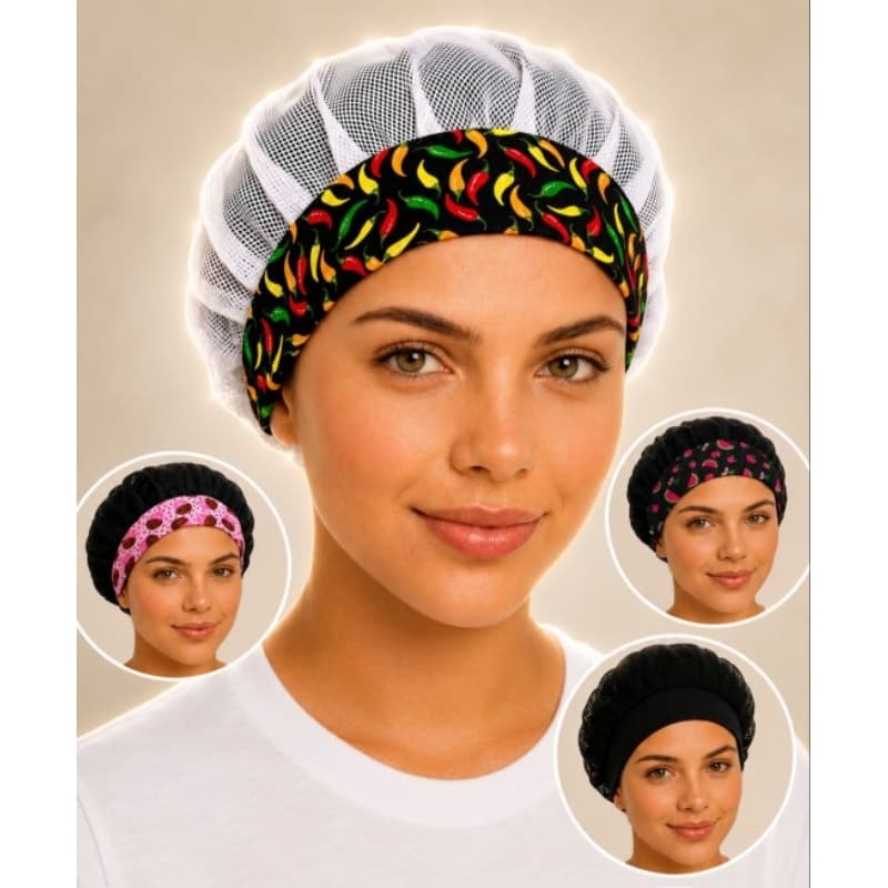 Touca de telinha 100% algodão touca de cozinha confeitaria padaria lanchonete (1 unidade)