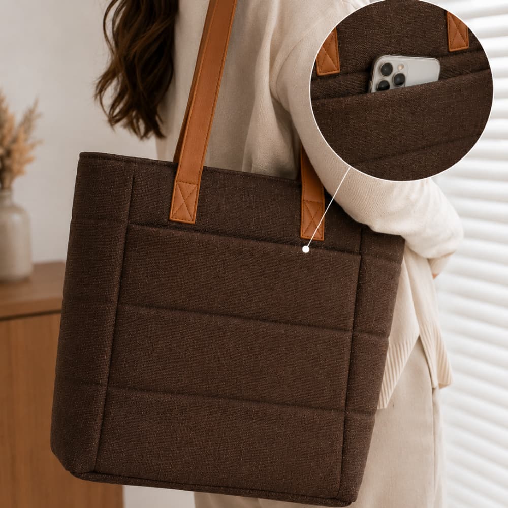 Bolsa De Ombro Puffer Feminina Acolchoada Premium Versatilidade Trabalho E Passeio