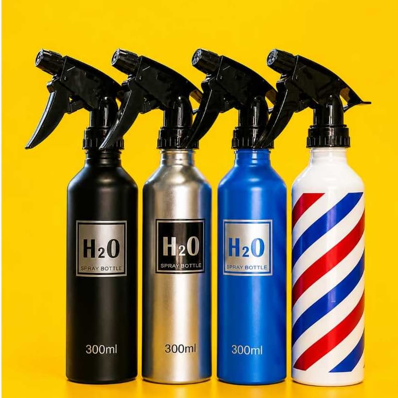 Borrifador de Água de Plástico H2O para Barbeiro Profissional 300ml (escolha a cor)