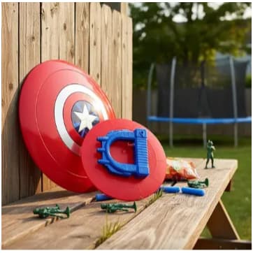 Escudo Lançador de Água Manual Capitão América Brink + | Escudo Capitão América | Lançador de Água | Brinquedo Menino