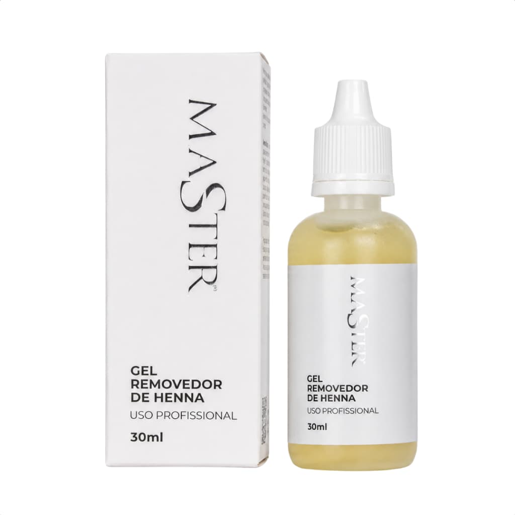 Removedor de Henna Master 30ml em Gel para Sobrancelhas Profissional e Correção Precisa