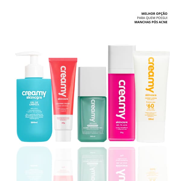 Kit Creamy Pele Oleosa - 4 ou 5 Produtos Creamy Skincare