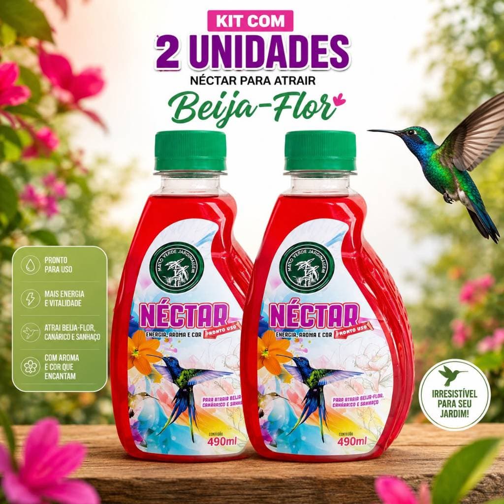 Ração beija flor Néctar KIT com 2 unidades pronto para uso