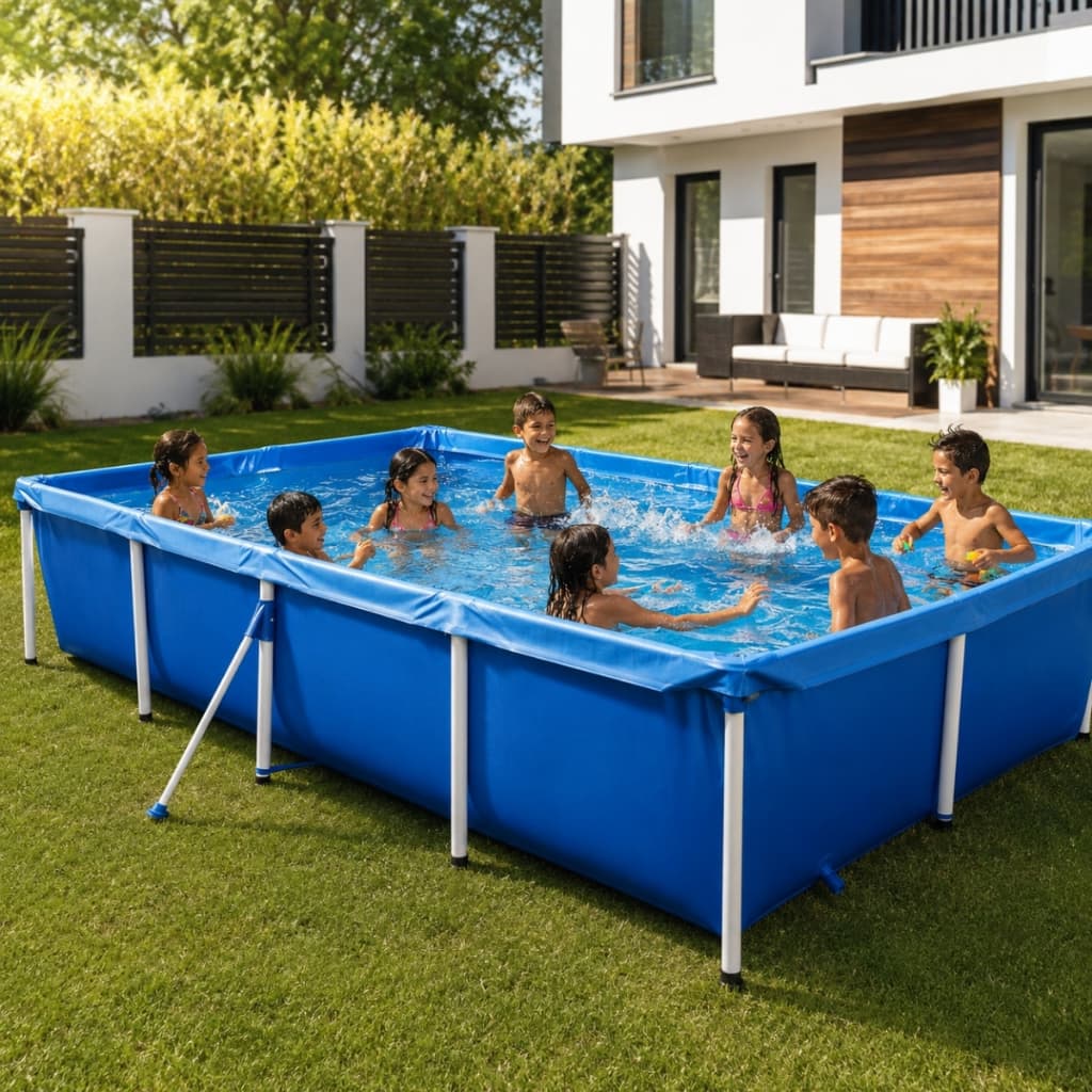 Piscina Estrutural Grande 3000 Litros Mor Retangular Infantil Verao Calor Crianca Lazer Resistente